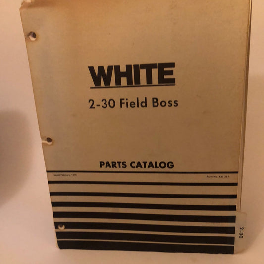 White 2-30 Field Boss - Parts Catalog