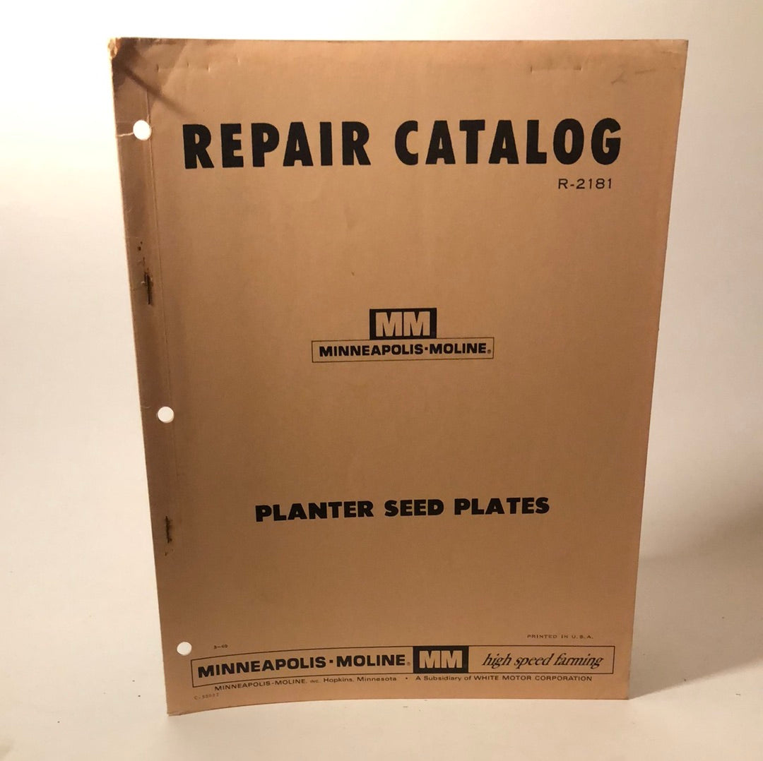 Minneapolis Moline - Planter Seed Plates - Repair Catalog