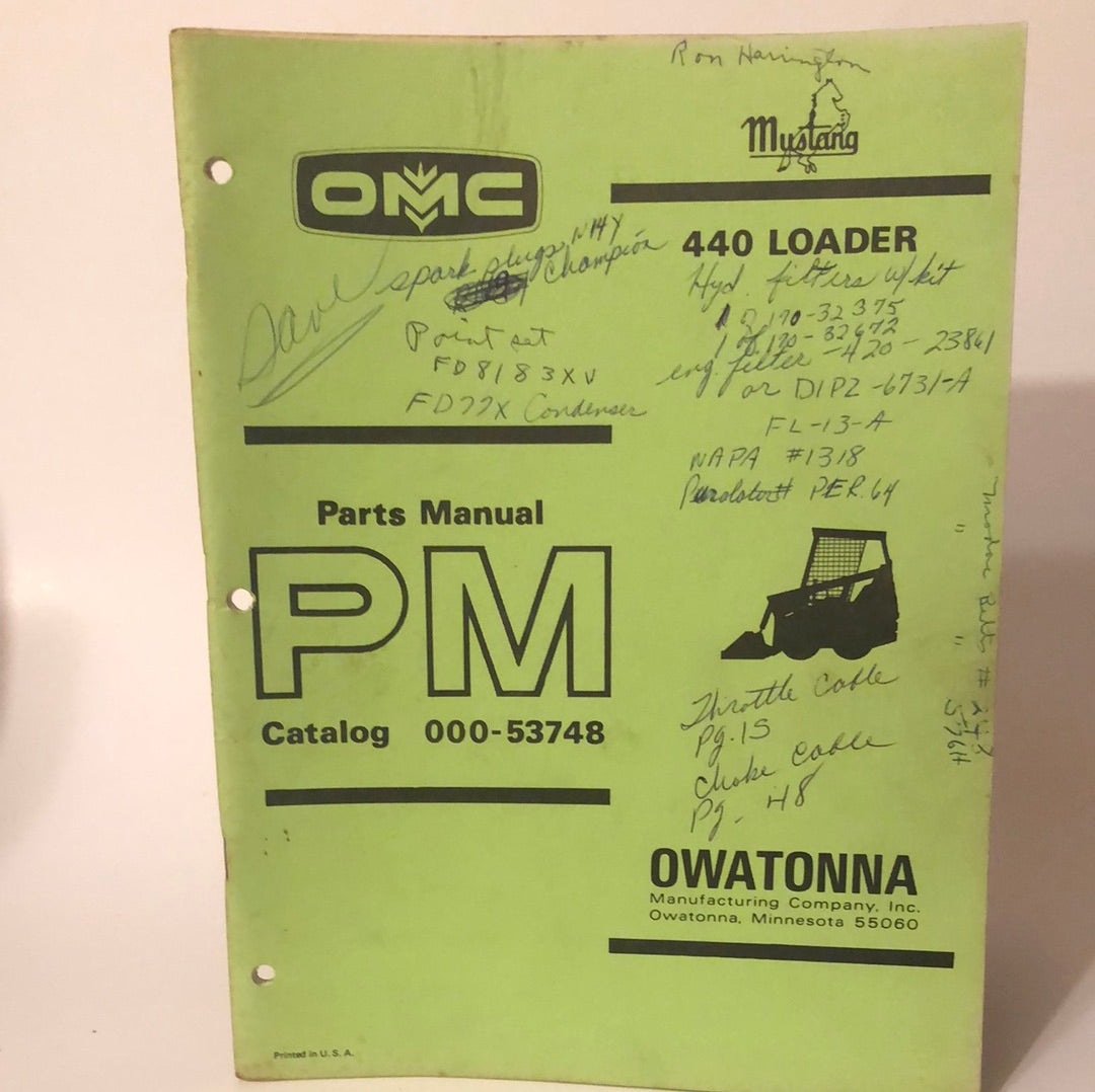 OMC - 440 Loader - Parts Manual