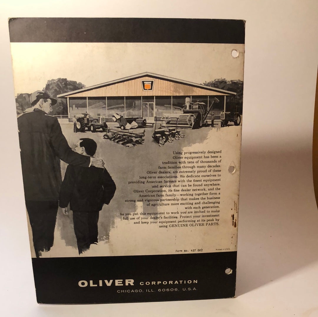 Oliver Operator's & Instructional Manual - 3500 Tool Bar Carrier & Attachments