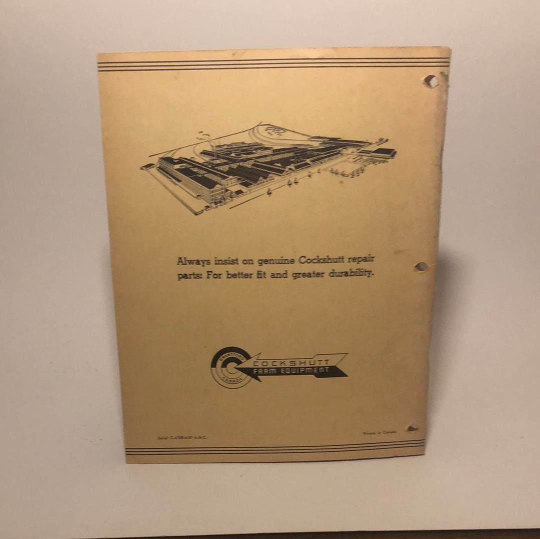 Cockshutt Golden Eagle Diesel Tractor parts list