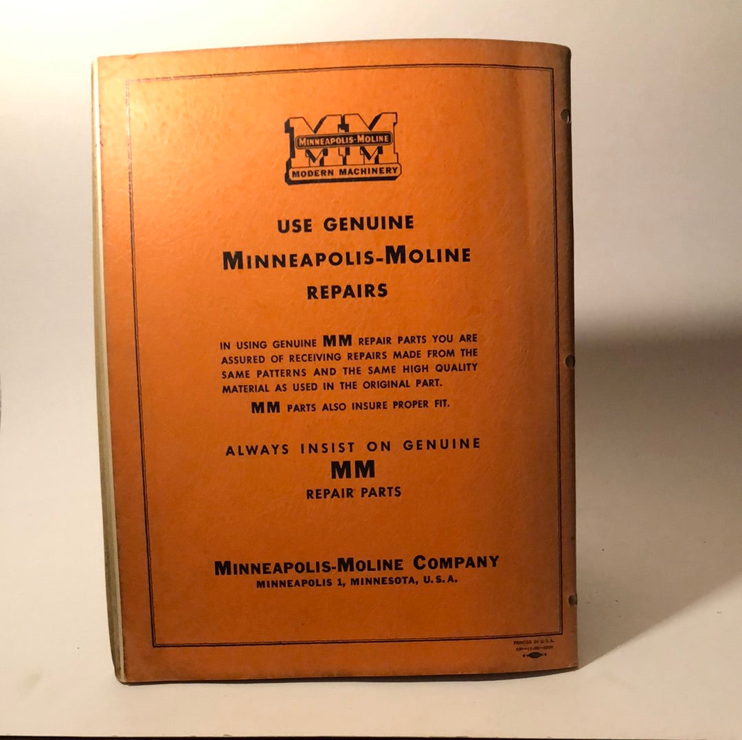 Minneapolis Moline - P & R Regular and P series Drills - Repair Catalog