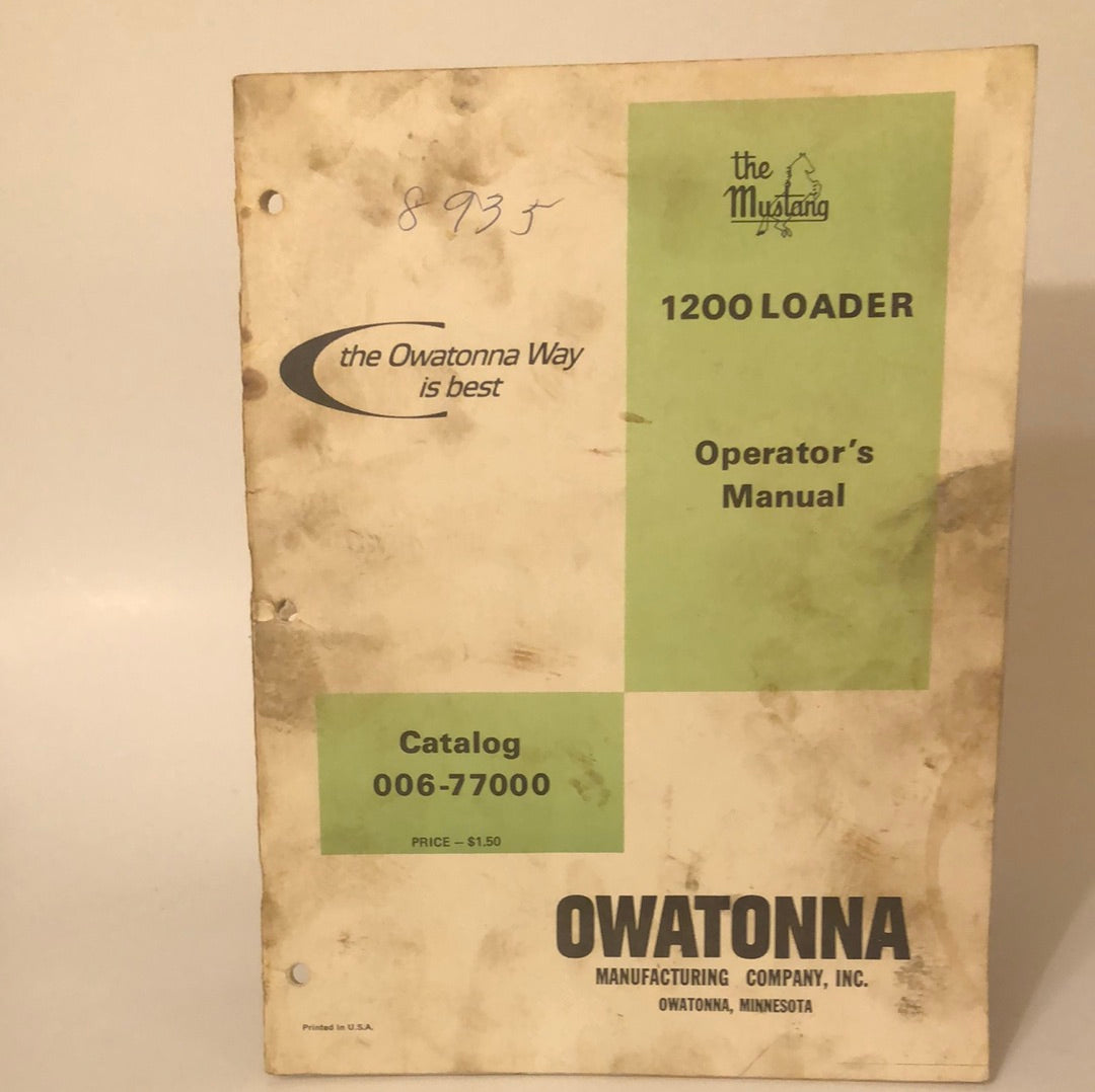 OMC 1200 Loader - Operator's Manual