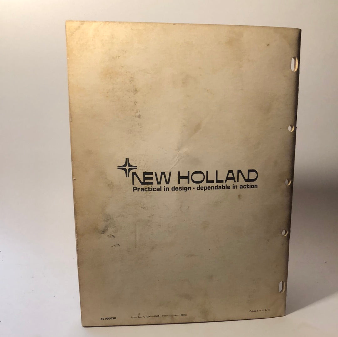 Sperry Rand New Holland _ Stackliner Model 1000-1005-1010 _ Operator's Manual