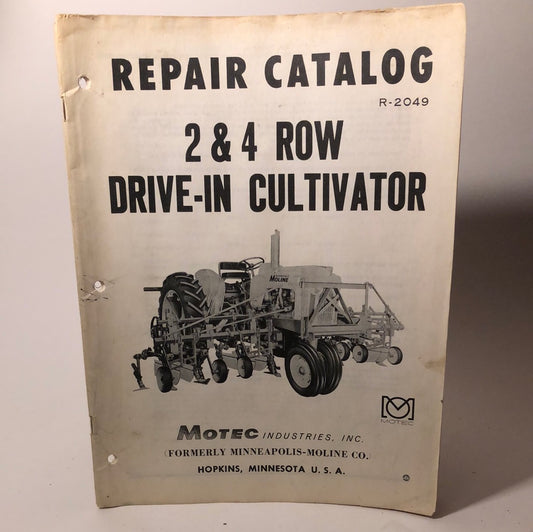 Minneapolis Moline - 2 & 4 Row Drive-In Cultivator - Repair Catalog