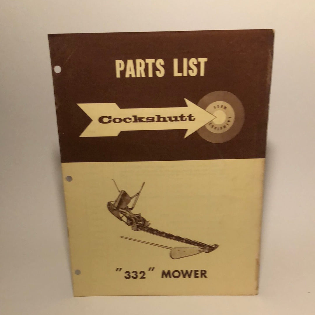 Cockshutt Setting Up & Operating Instructions 332 Mower