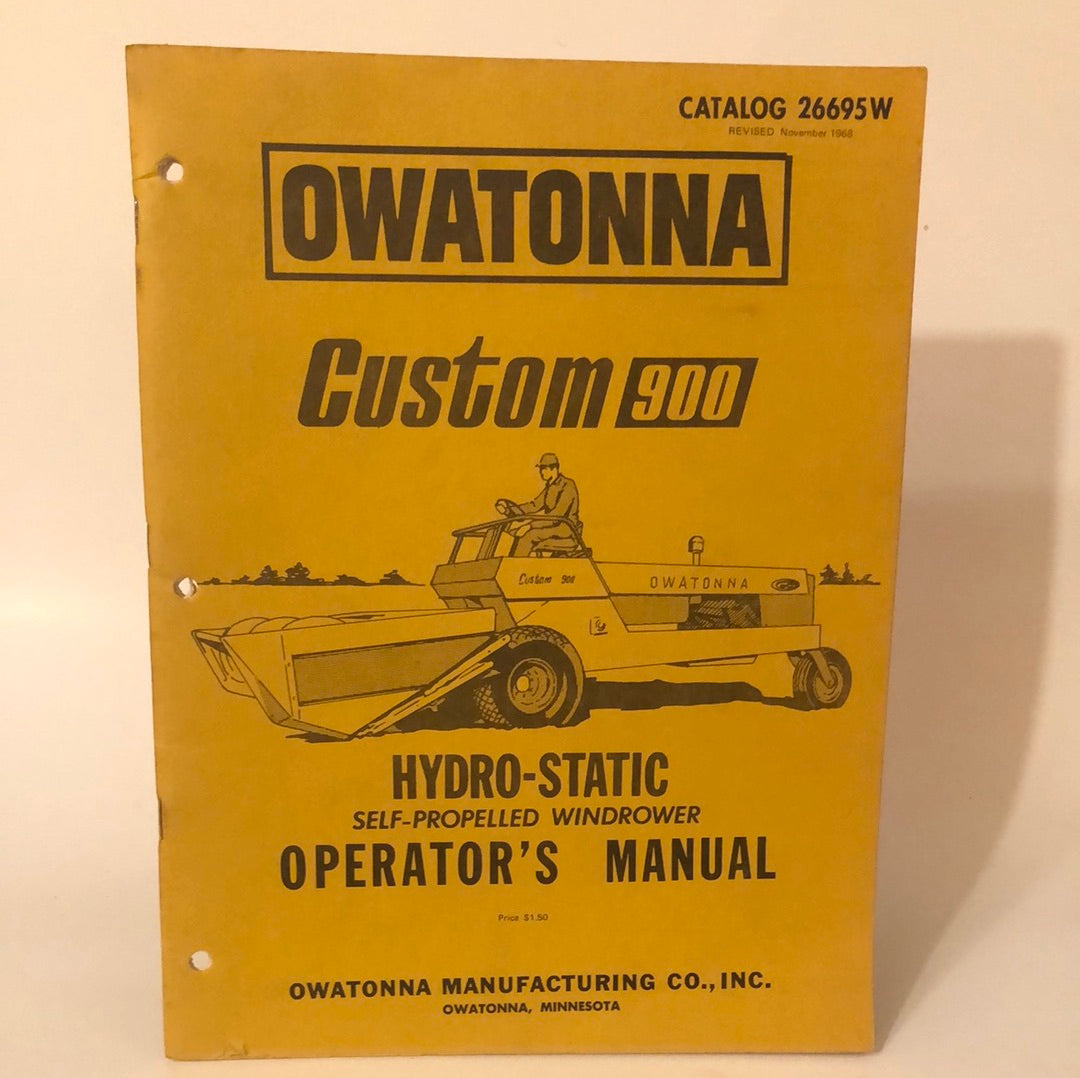 OMC Custom 900 Hydrostatic Windrower - Operator's Manual