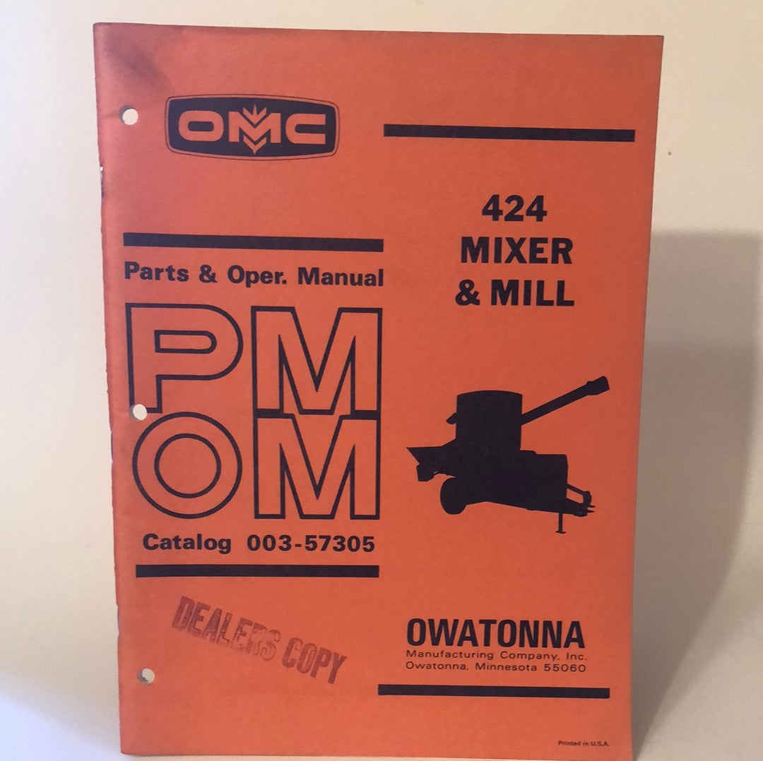 OMC - 424 Mixer & Mill - Parts & Operator's Manual
