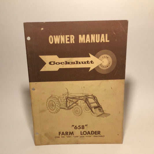 Cockshutt Owner Manual 658 Farm Loader