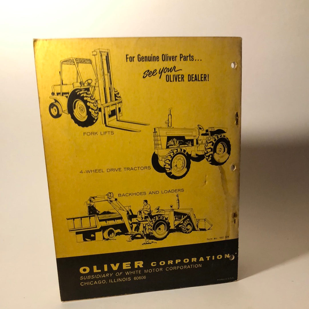 Oliver Parts Catalog & Instruction Manual 552 Fork Lift Model 71D