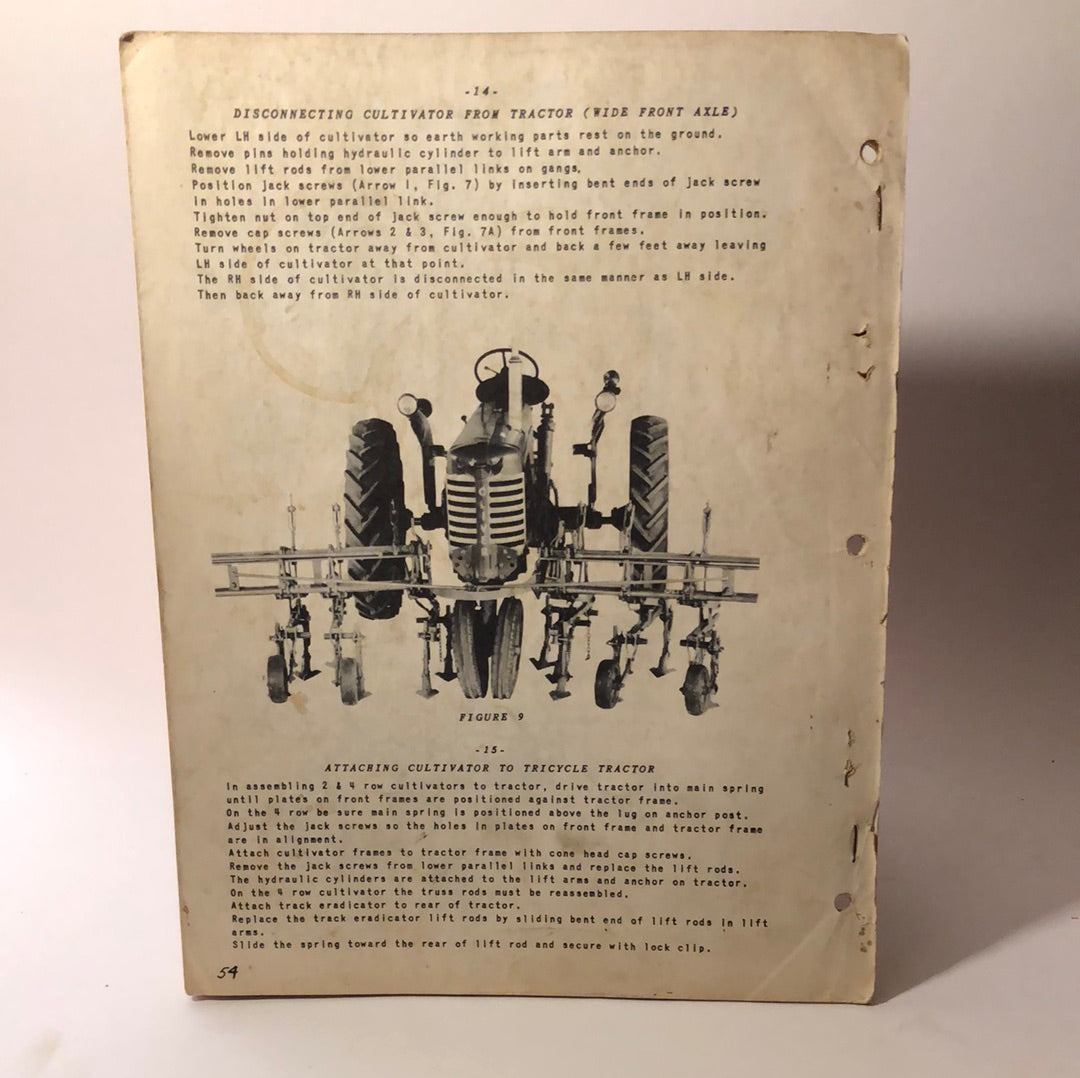 Oliver Setting Up & Operating Instructions for No. 420 & 440 Series 2/4 Row Cultivators