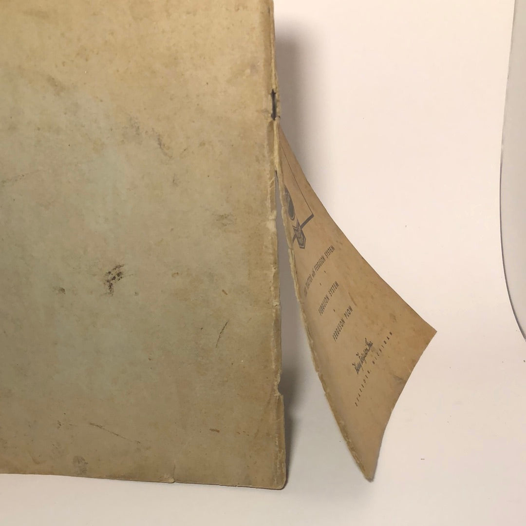 Ford Tractor Ferguson System & Ferguson Plow owners manual