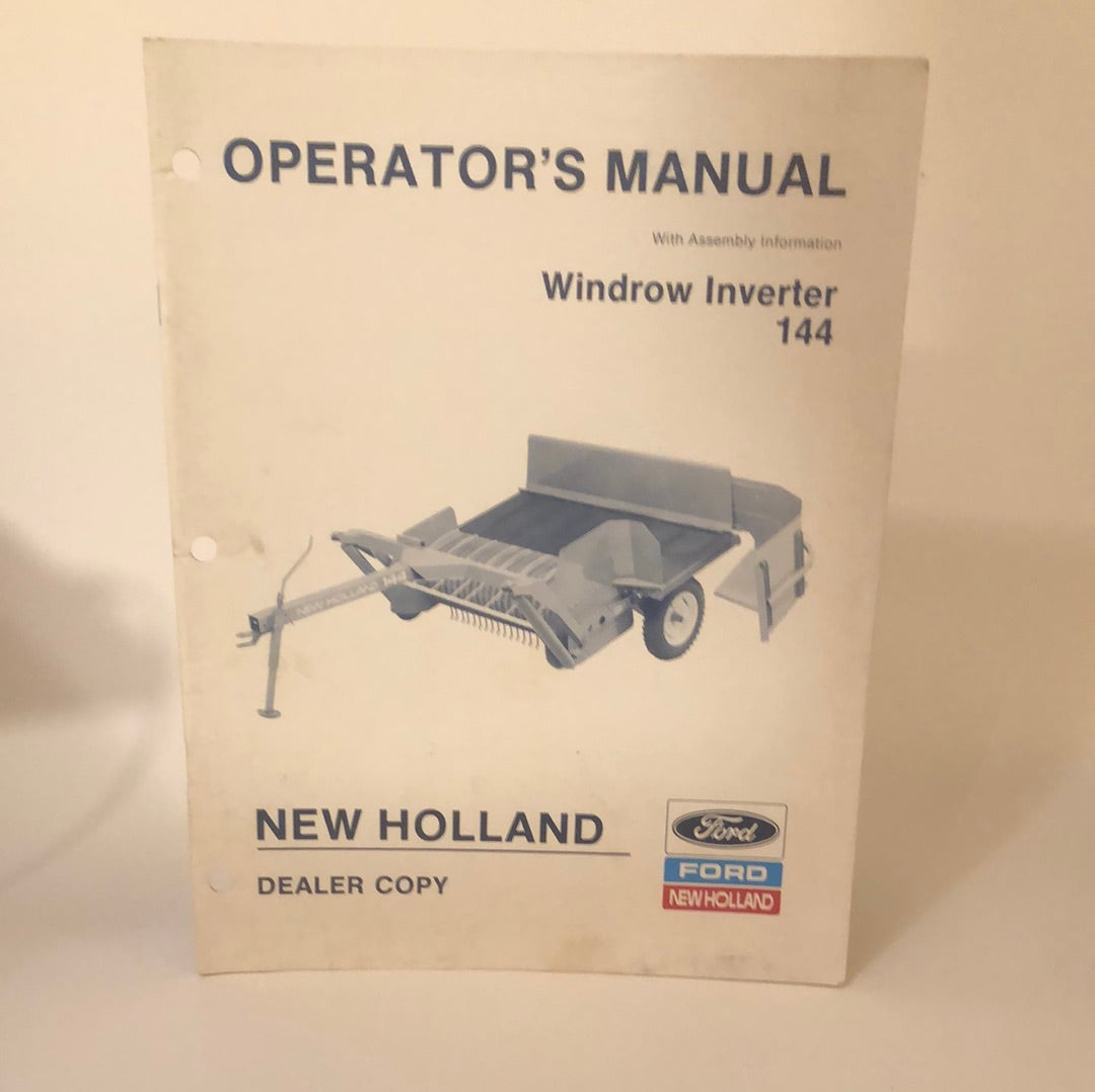New Holland Windrow Inverter 144 - Operator's Manual