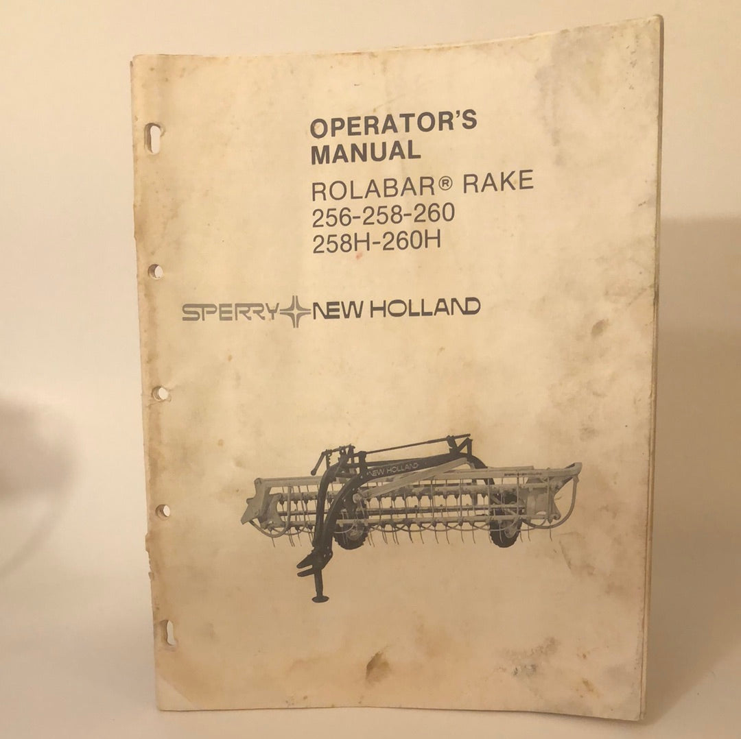 Sperry New Holland _ RolaBar Rake 256 - 258 - 260 - 258H - 260H _ Operator's Manual