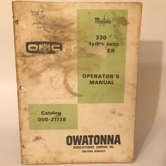 OMC 330 Hydrostatic Loader - Operator's Manual
