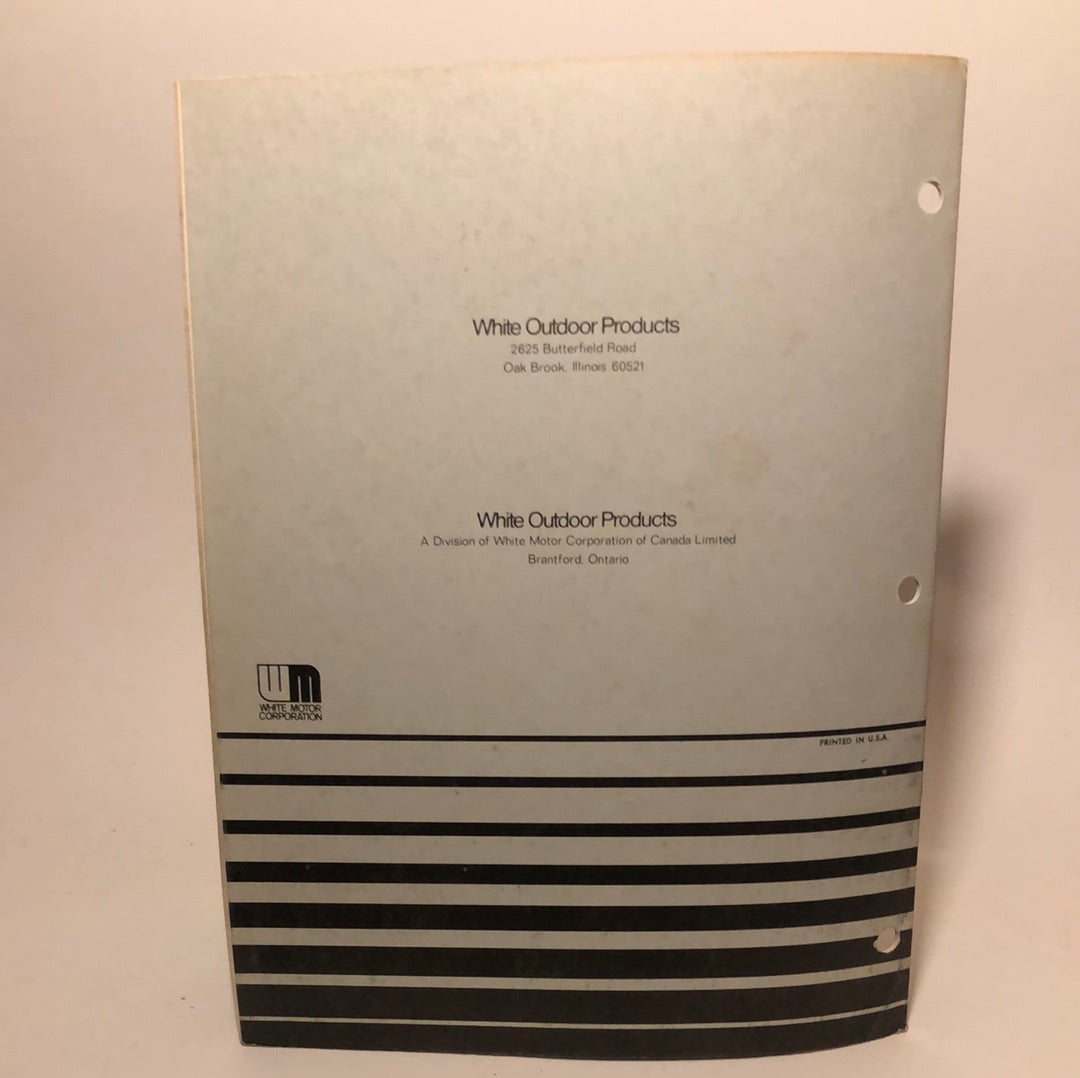 White Lawn Boss with 30” Mower Parts catalog & Instruction manual