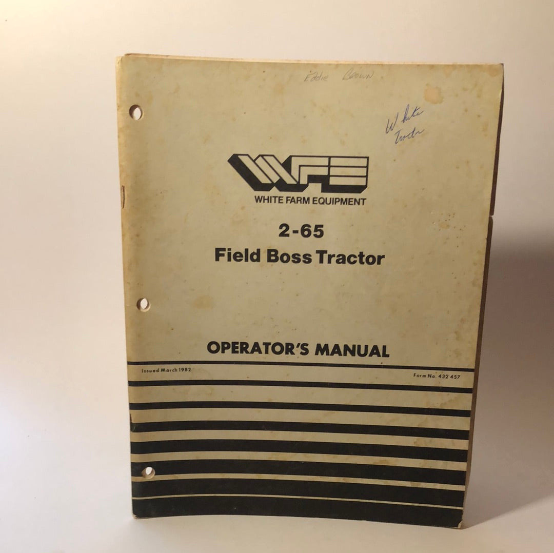 White 2-65 Field Boss Tractor - operator’s manual
