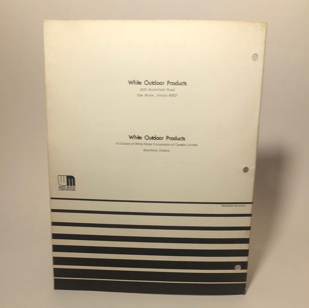 White WM 622 High Pressure Washer Parts catalog & Instruction manual
