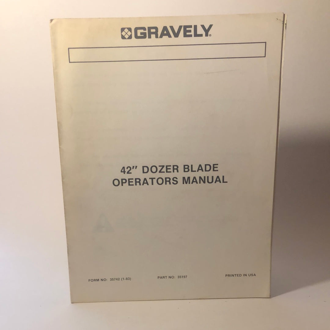 Gravely - 42” Dozer Operator’s Manual