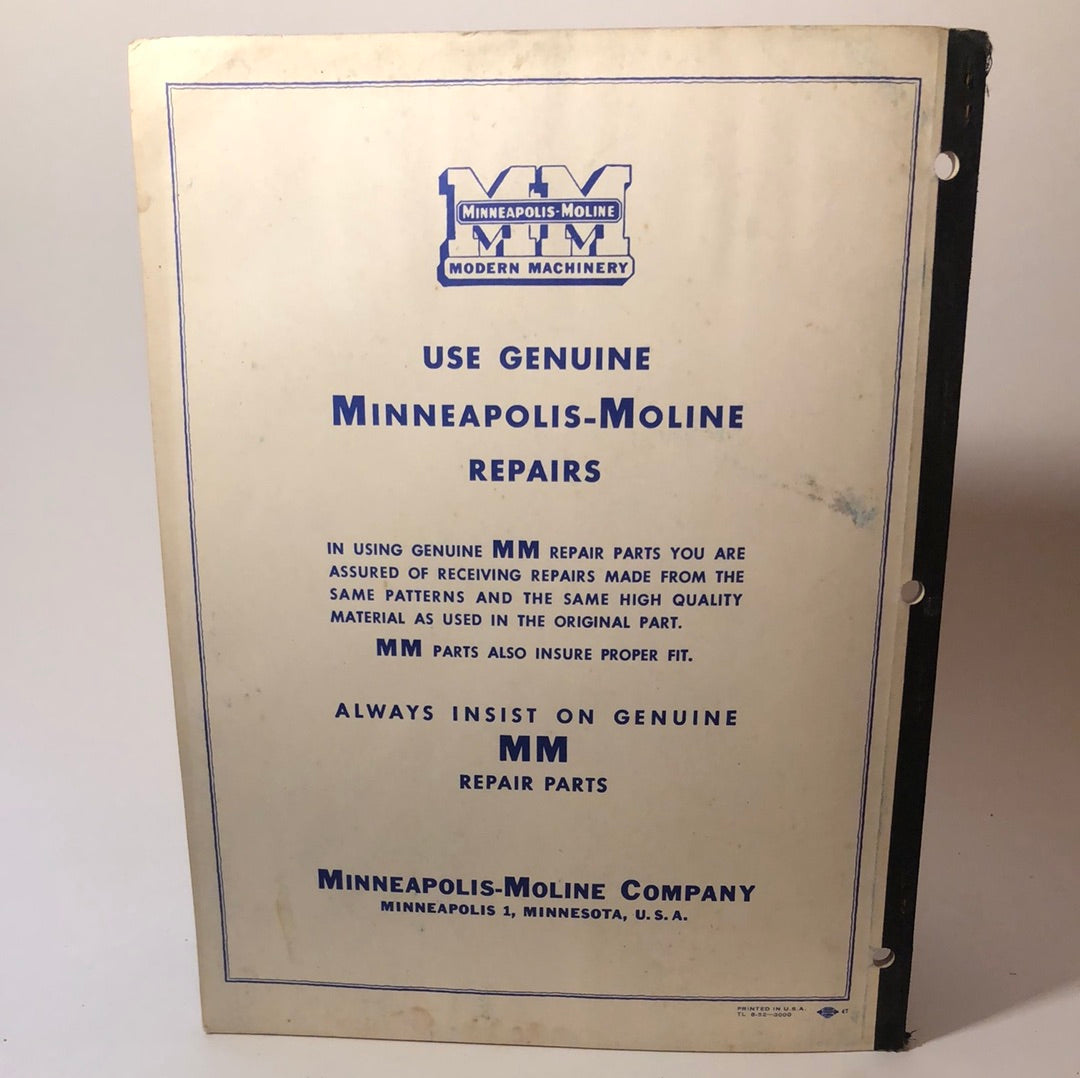 Minneapolis Moline - Self-Propelled Harvestor - Assembly, Operation & Maintenance Manual