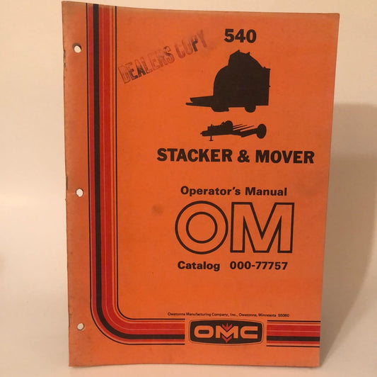 OMC 540 Stacker & Mover - Operator's Manual