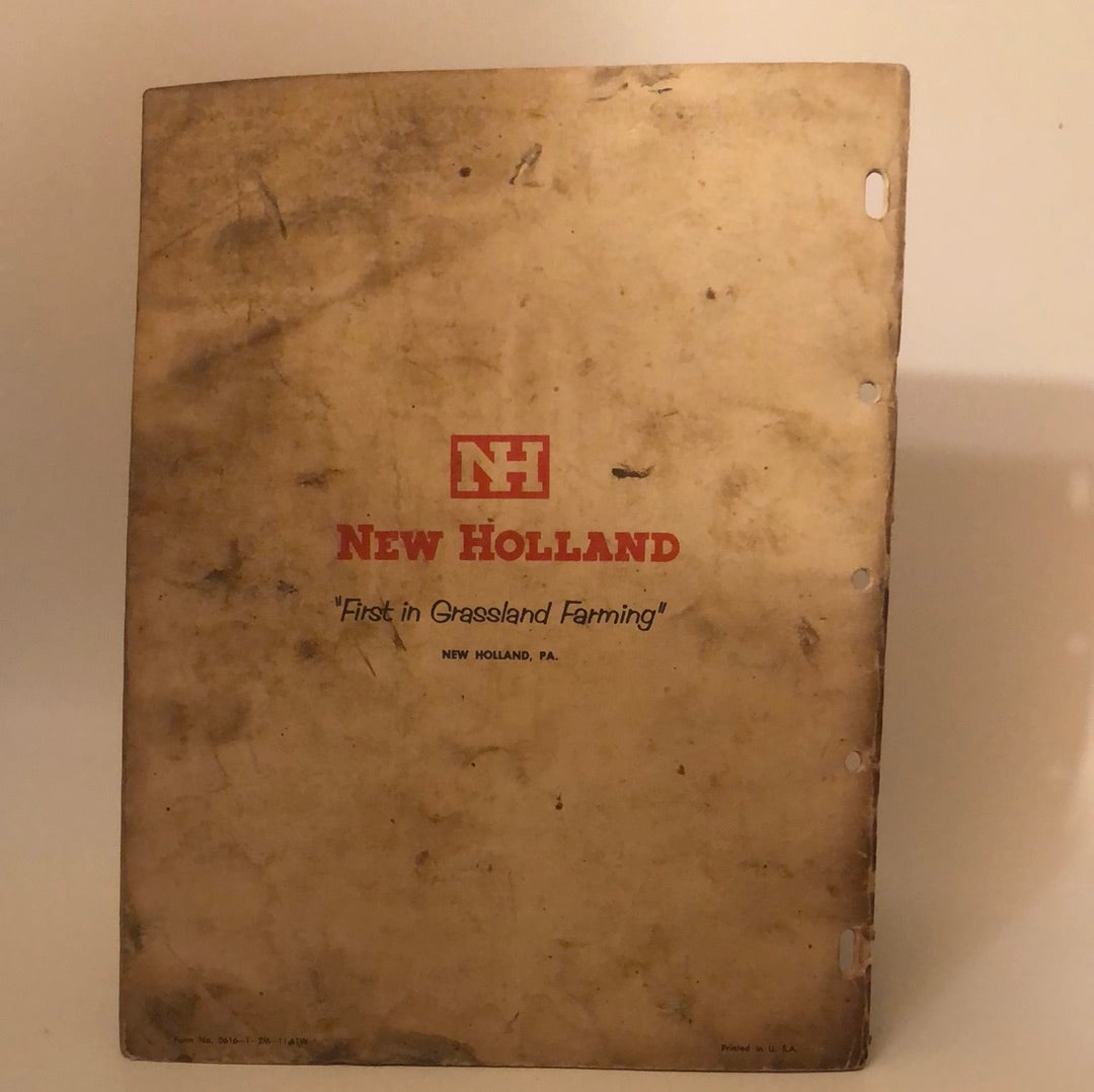 New Holland - 616 Forage Harvester - Owner's Manual