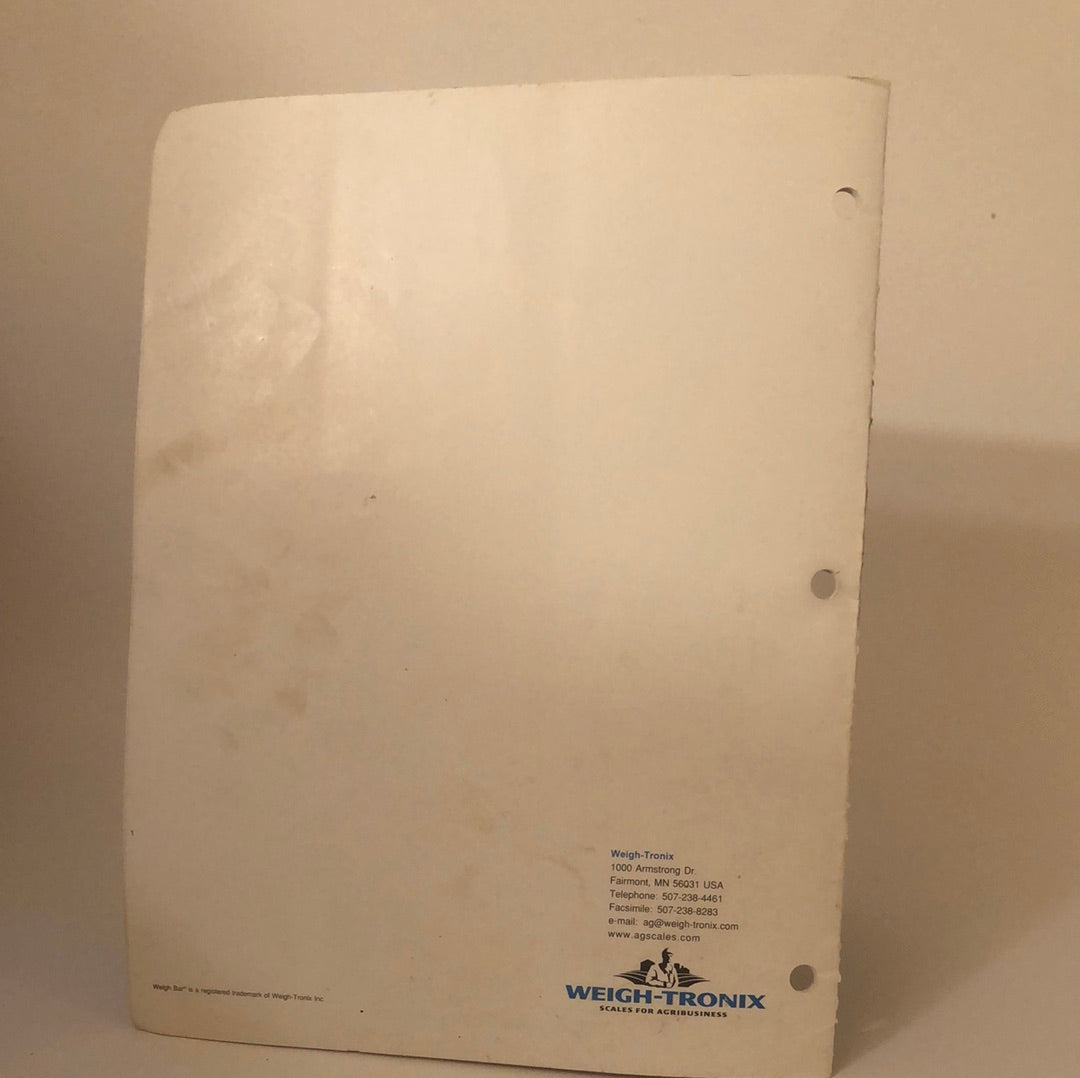 Weigh-Tronix Model 615/615XL Indicator User's Manual