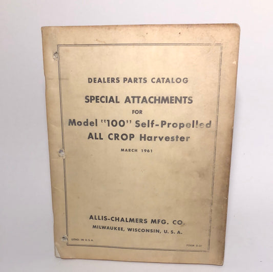 Allis-Chalmers model “100” self-propelled All Crop Harvester