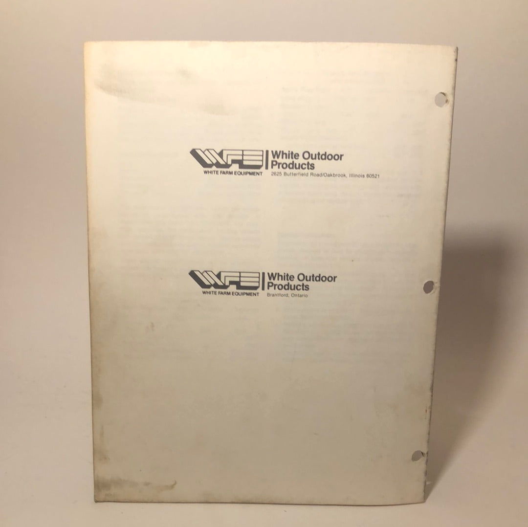 White Yard Boss GT-1655 & GT-1855 Parts catalog & Instruction manual