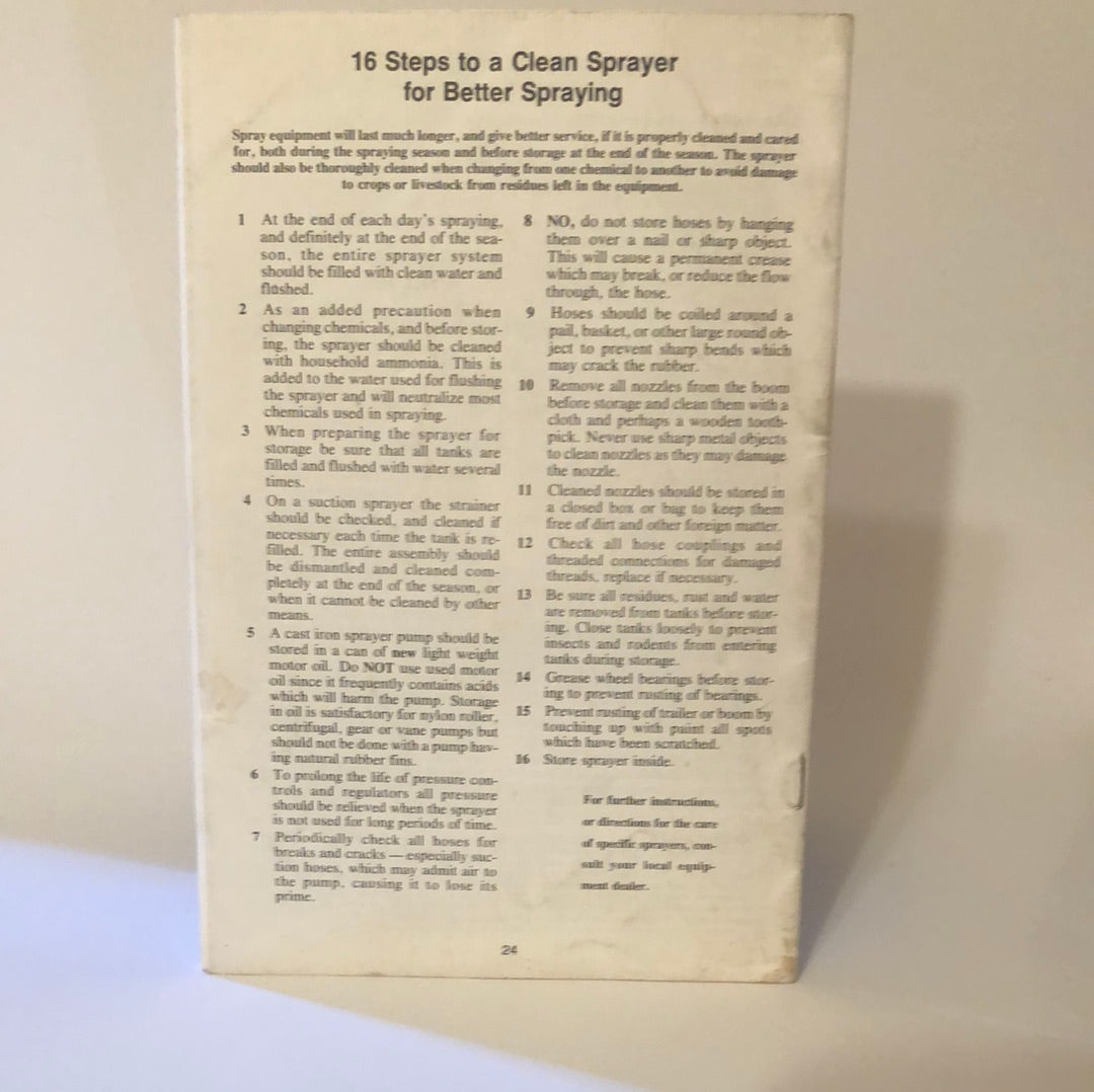 Century Sprayer Basic Set up, Maintenance & Operating Instructions