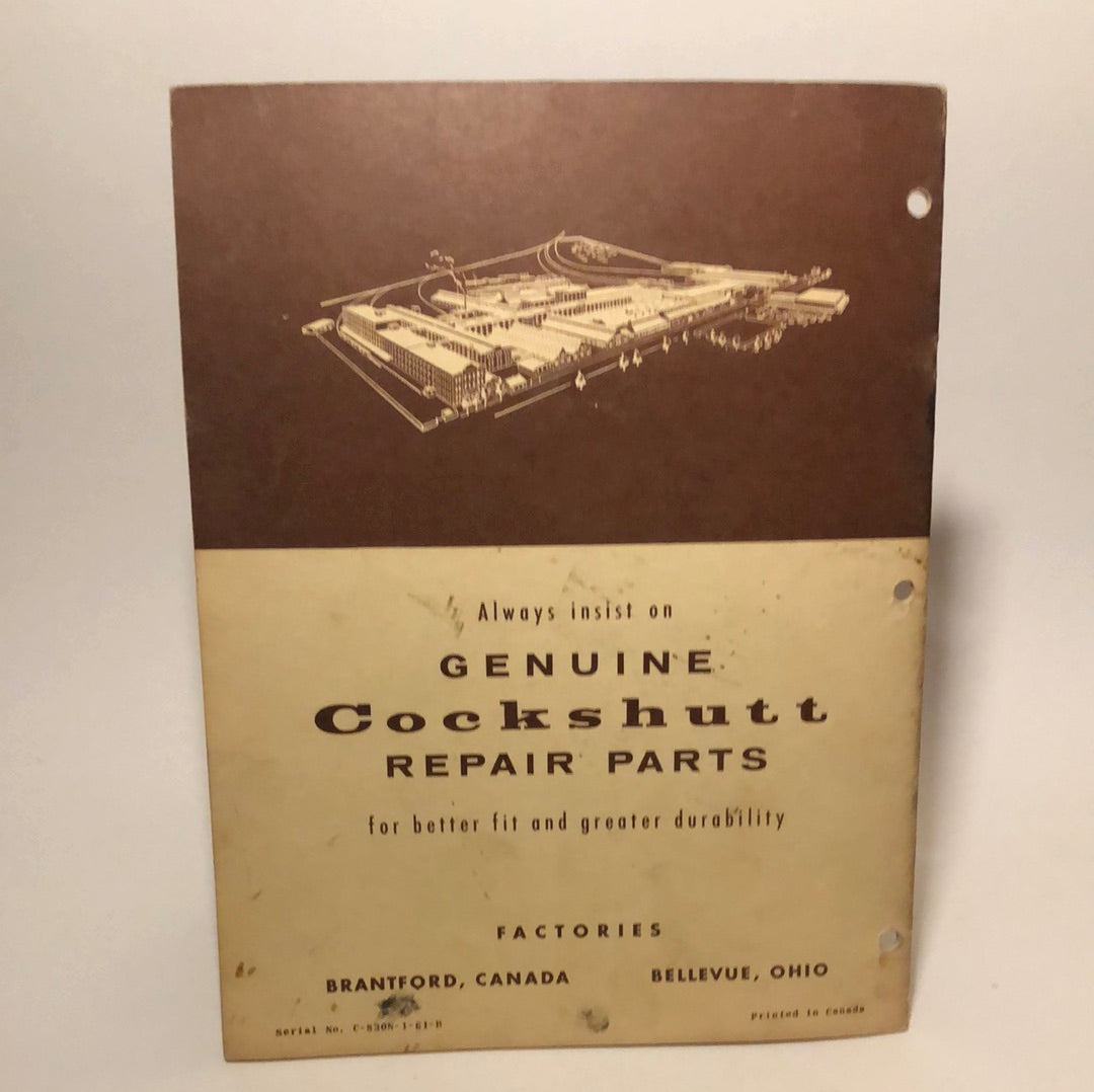 Cockshutt Owner Manual 290 Trailing Plow