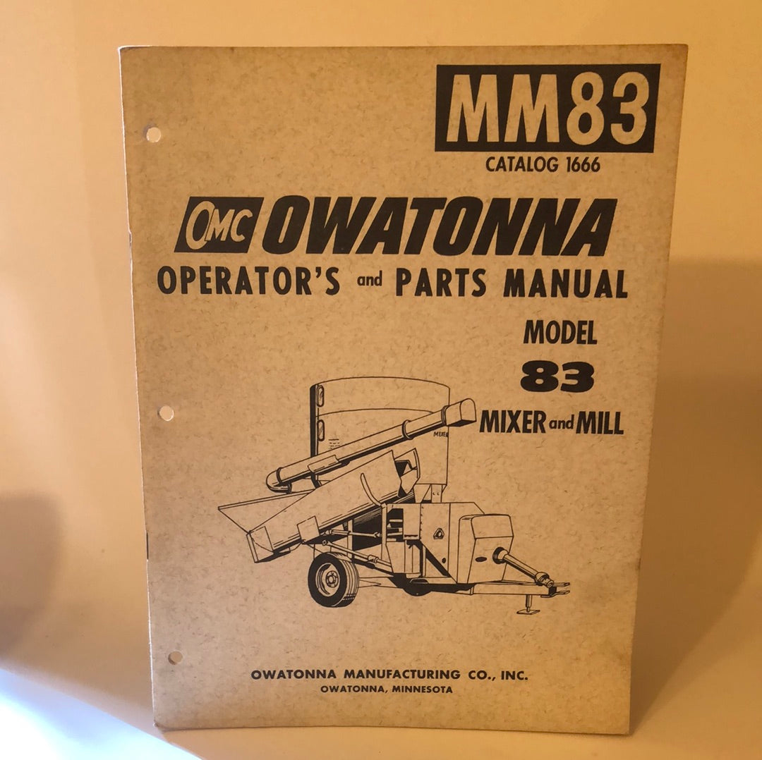 OMC - Model 83 Mixer & Mill - Parts & Operator's Manual