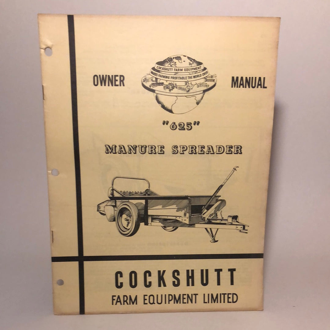 Cockshutt Owner Manual 625 Manure Spreader