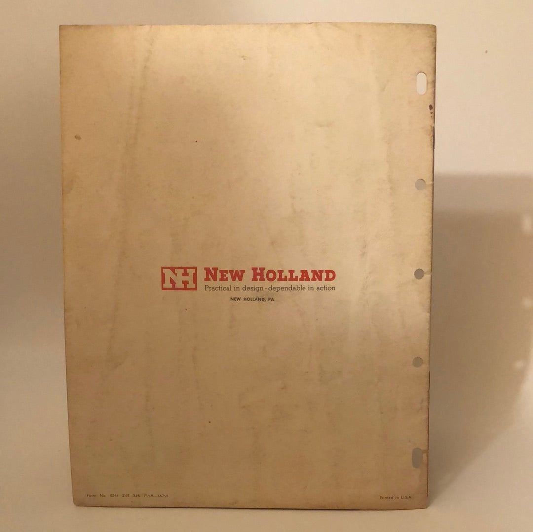 New Holland - 344, 345R, 345L & 346 Manure Spreader - Owner's Manual
