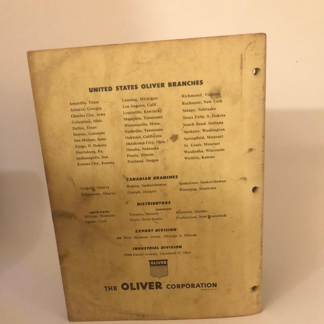 Oliver - Model 15 Combine & Attachments - Parts Book