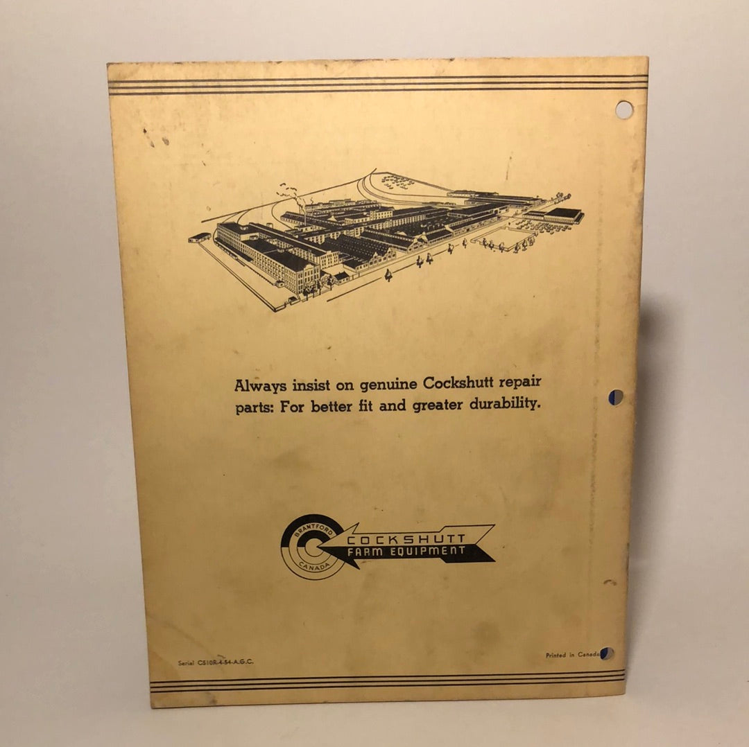 Cockshutt Parts List 421 Forage Harvester