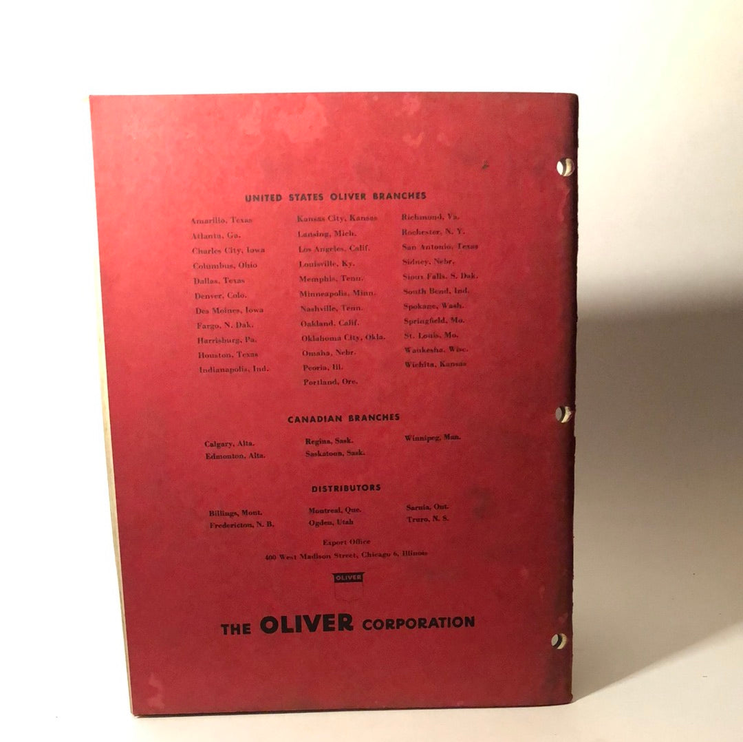 Oliver Instruction Manual AD Crawler Tractor