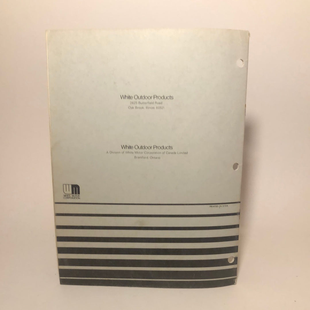 White Yard Boss GT-1000 Parts catalog & Instruction manual