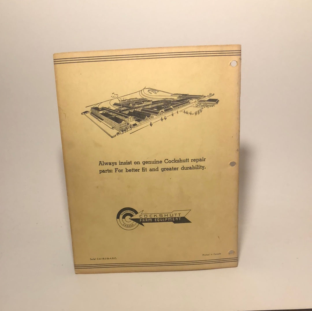 Cockshutt “20” Tractor gasoline & distillate parts list