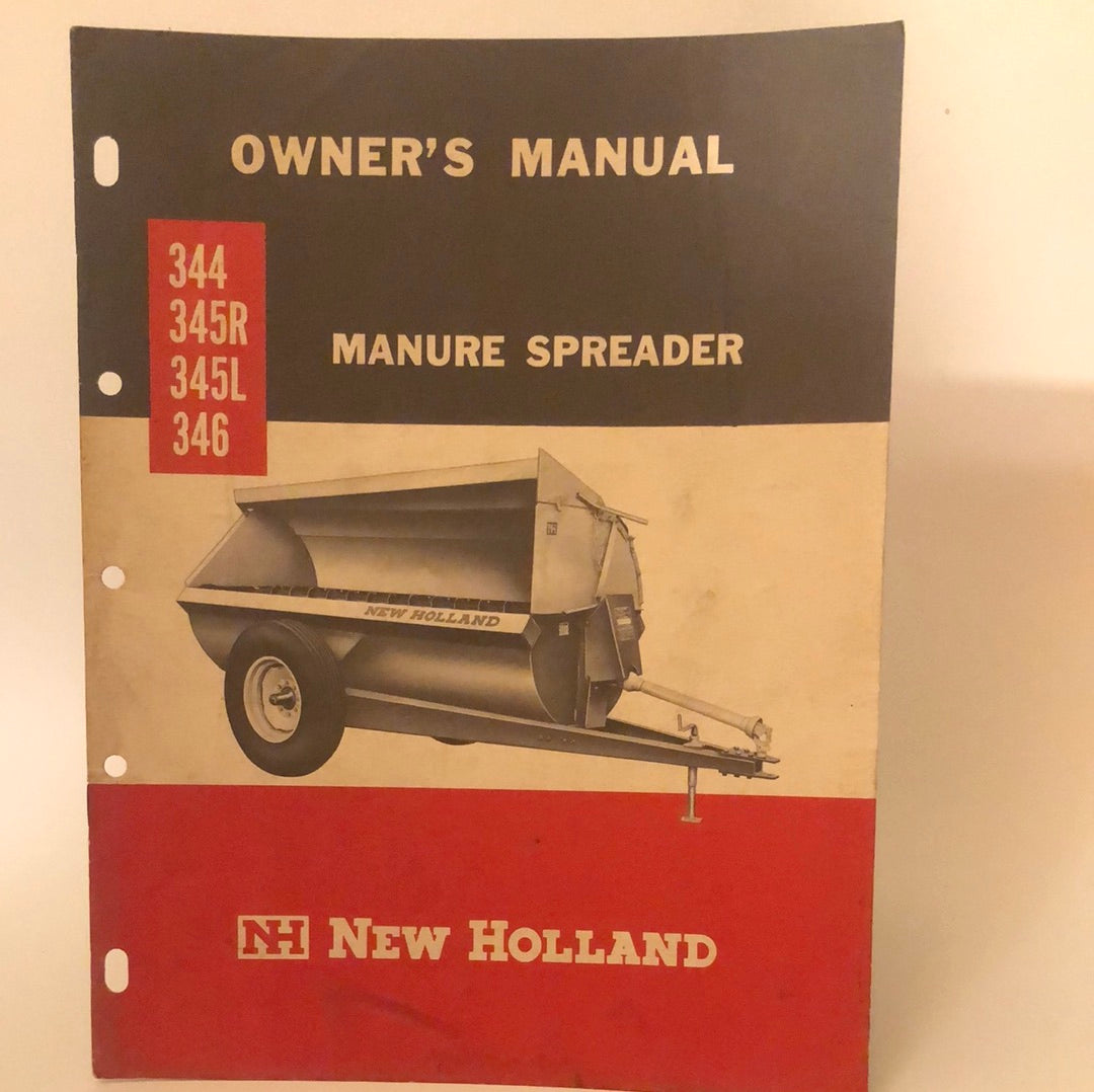 New Holland - 344, 345R, 345L & 346 Manure Spreader - Owner's Manual