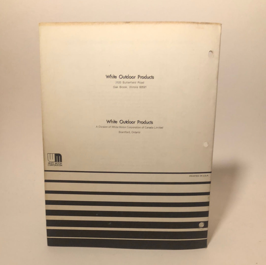 White WM 518 High Pressure Washer Parts catalog & Instruction manual