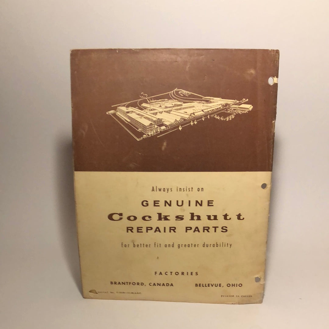 Cockshutt Parts List 1230 Rear Mounted Tractor Plow