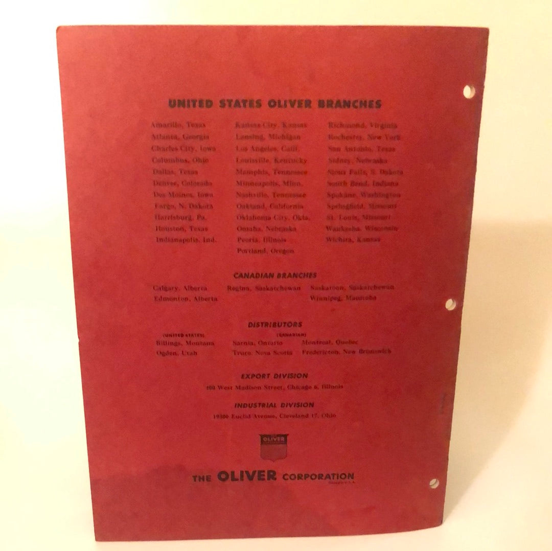 Oliver - Model 15 Combine - Operating Instructions