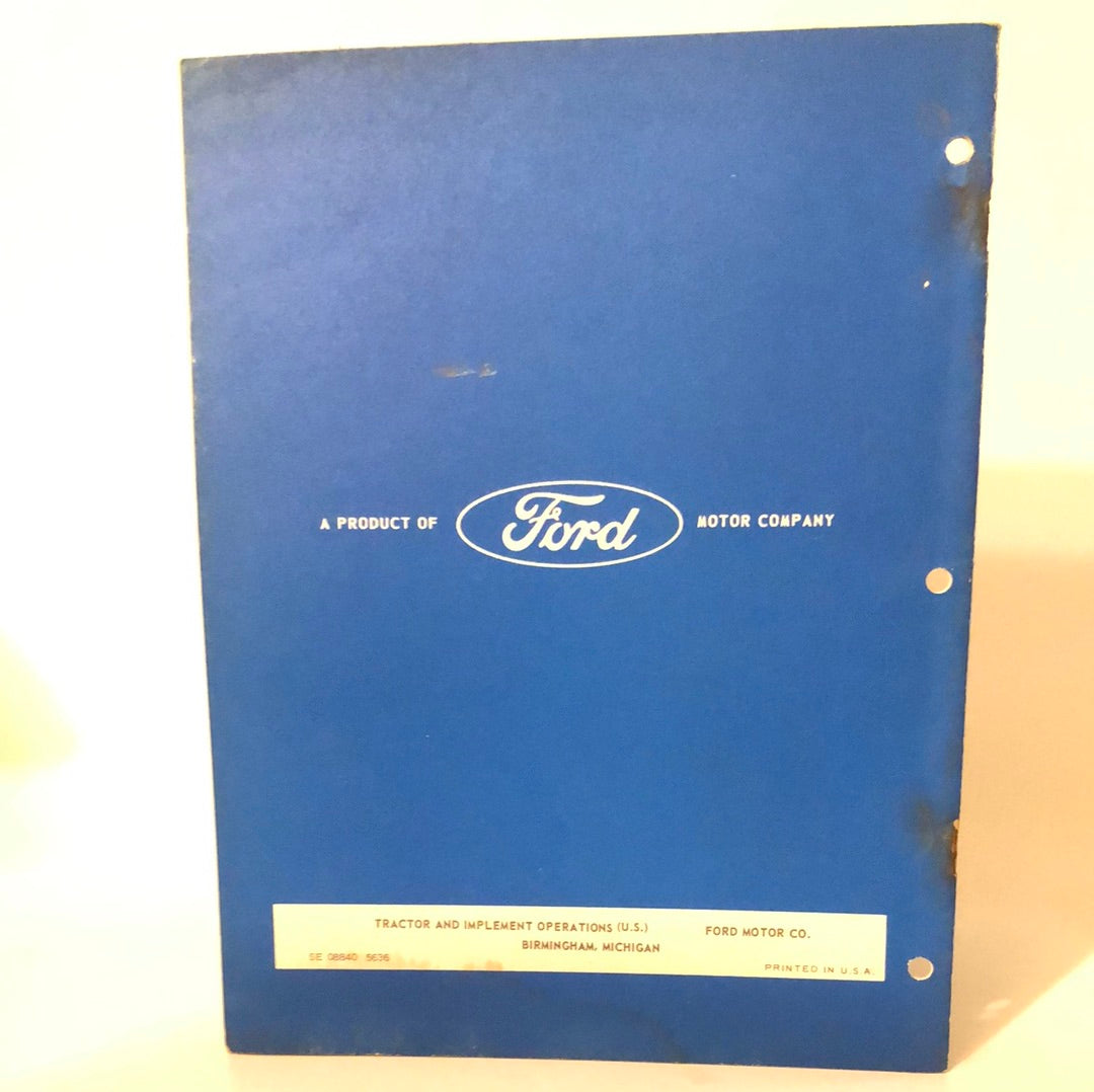 Ford Series 724 Loader - Owner's Manual