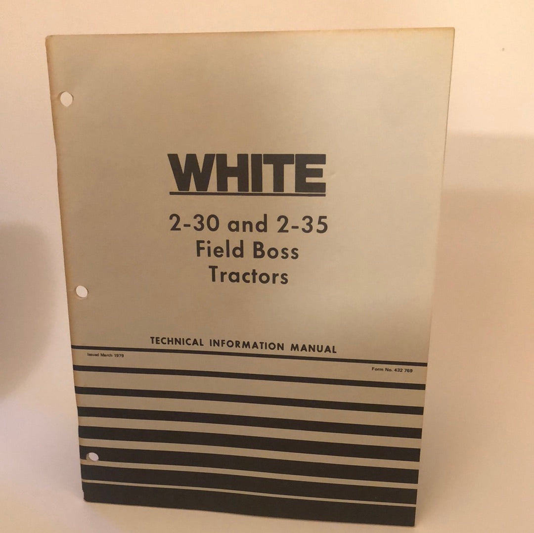 White 2-30 and 2-35 Field Boss Tractors - Operator's Manual
