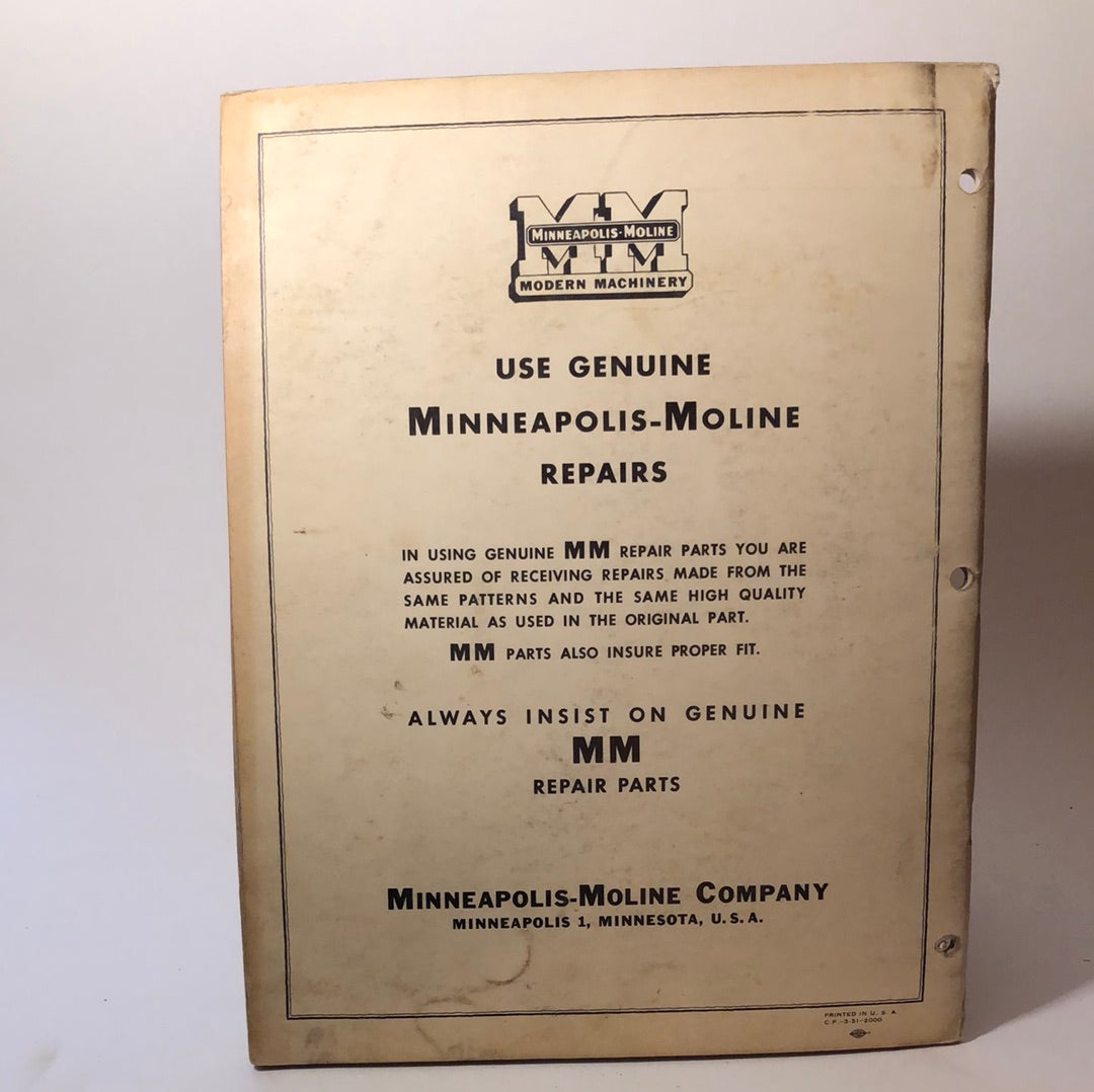 Minneapolis Moline - MM Monitor Fluted Feed Grain Drills - Assembly, Operation & Maintenance Manual