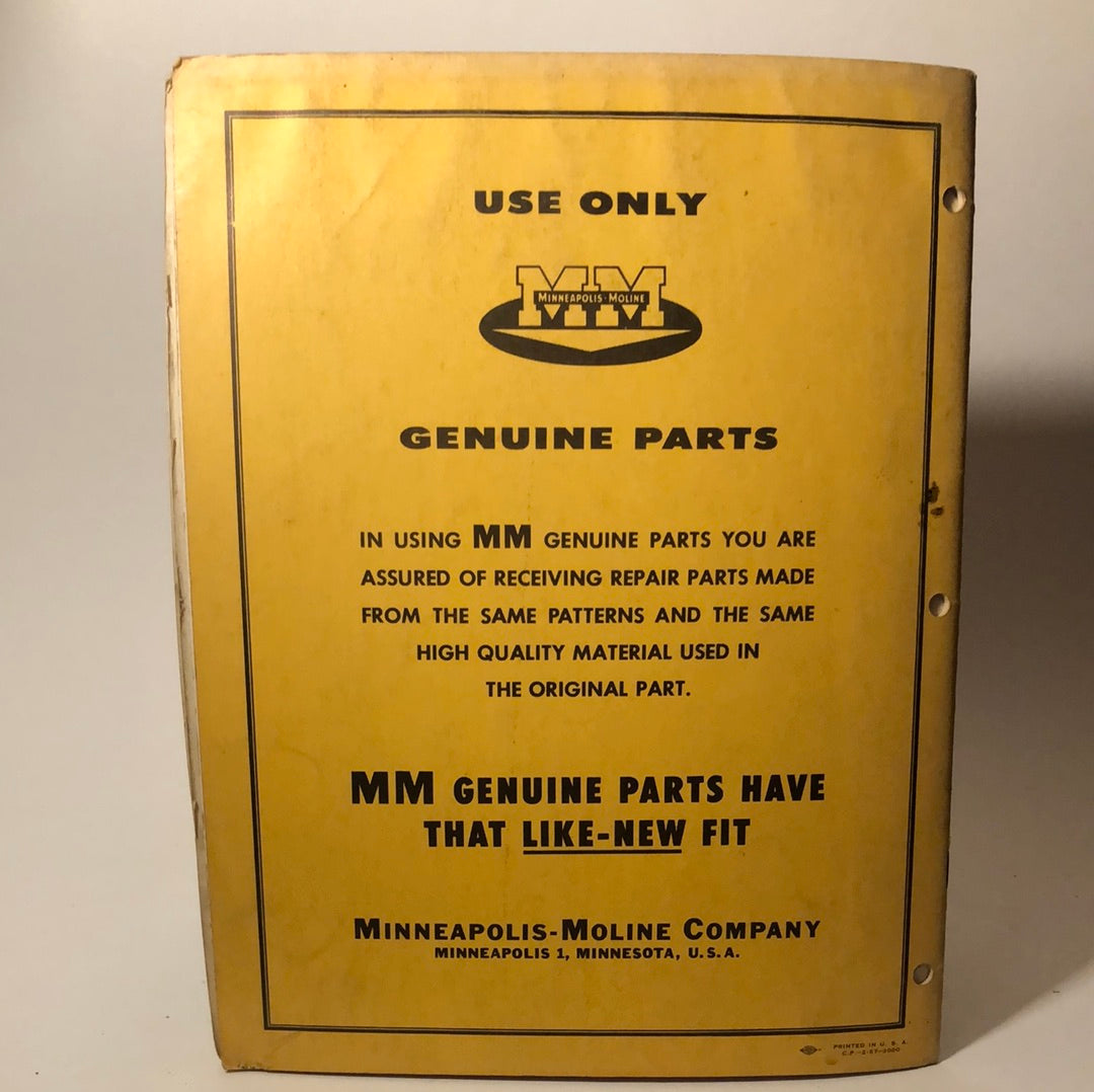 Minneapolis Moline - C1200 & C1400 (2 and 4 Row) Cultivator - Repair Catalog