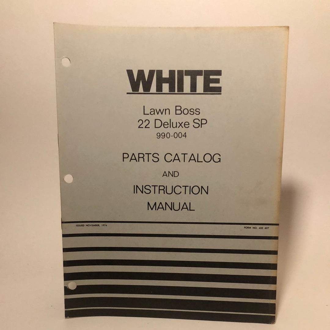 White Lawn Boss 22 Deluxe SP Parts catalog & Instruction manual