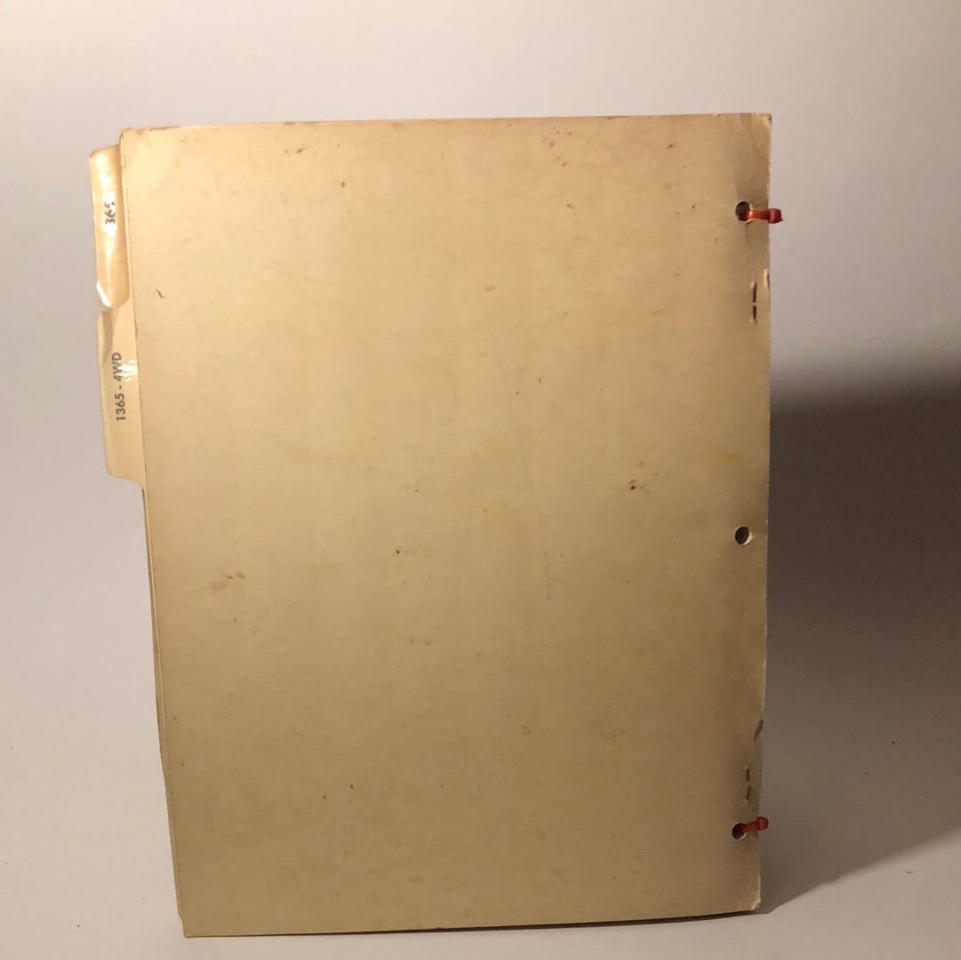 Oliver Parts Catalog 1365 Tractor