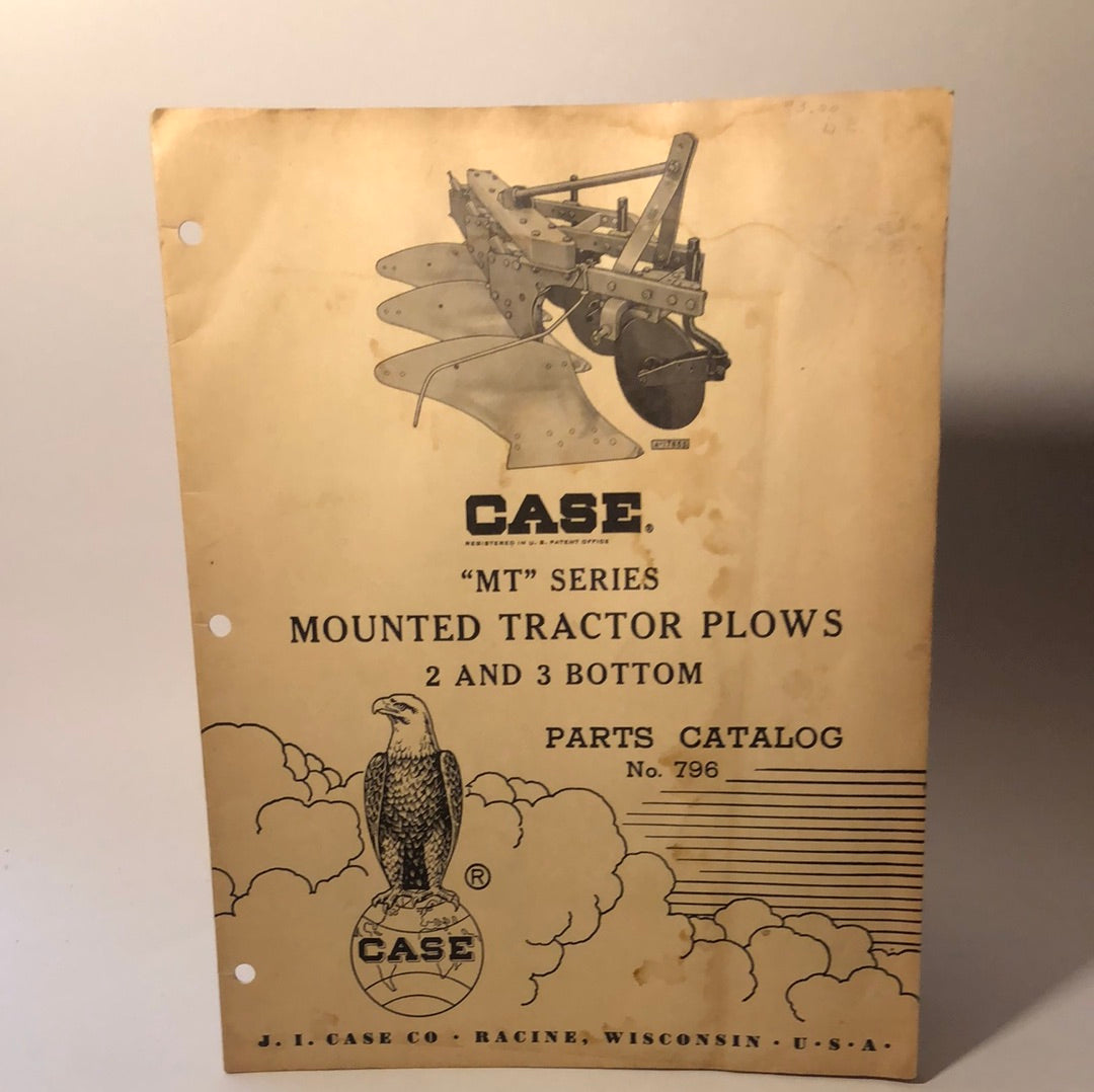 Case - MT series Mounted Tractor Plows - parts catalog no 796